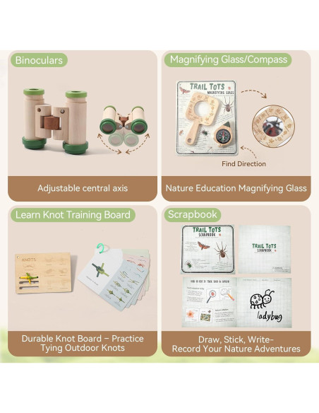 Kit de Explorador de Naturaleza Montessori con Visor de Insectos