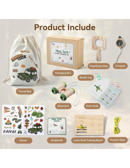 Kit de Explorador de Naturaleza Montessori con Visor de Insectos