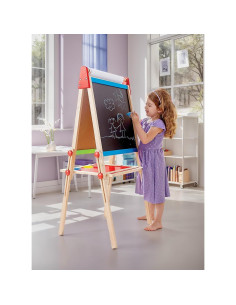 Caballete Ajustable Hape E1010 con Pizarra y Pintura 2