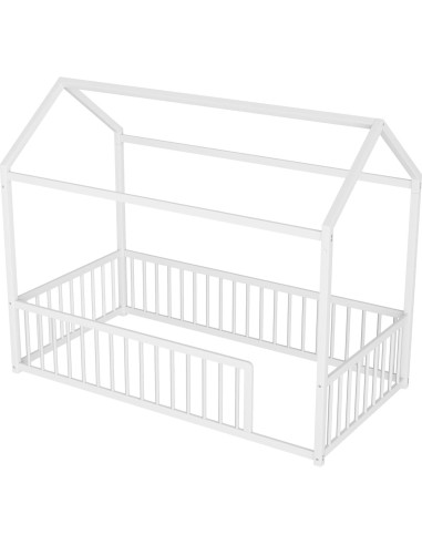 Cama de Piso de Metal Montessori THINK 30 Individual Blanca