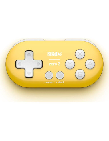 Controlador Mini Bluetooth 8Bitdo Zero 2 Amarillo para Switch