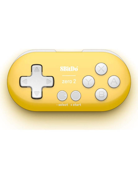 Controlador Mini Bluetooth 8Bitdo Zero 2 Amarillo para Switch