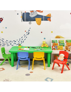 Conjunto de 8 Sillas Coloridas Costzon para Niños 2