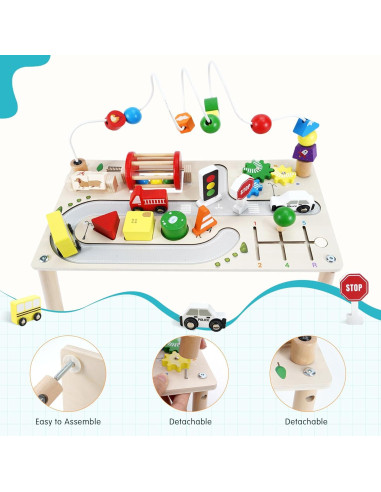 Mesa de Actividades de Madera Donmills 8 en 1 para Niños