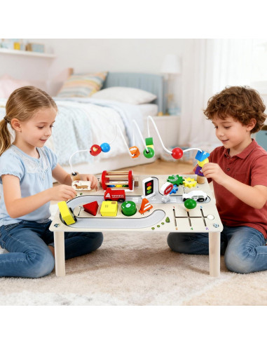 Mesa de Actividades de Madera Donmills 8 en 1 para Niños