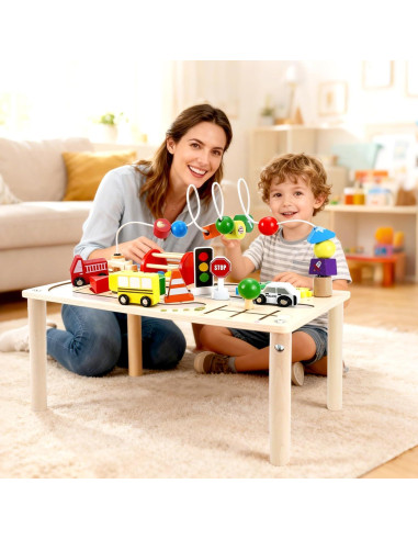 Mesa de Actividades de Madera Donmills 8 en 1 para Niños
