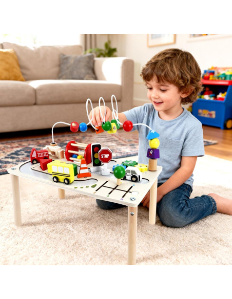 Mesa de Actividades de Madera Donmills 8 en 1 para Niños