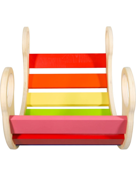 Balancín de Madera Arcoíris Waldorf - Juguete Creativo 73.9x39.1cm