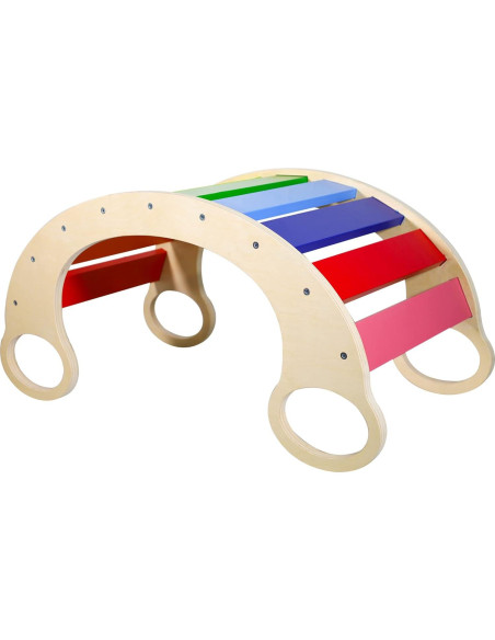 Balancín de Madera Arcoíris Waldorf - Juguete Creativo 73.9x39.1cm