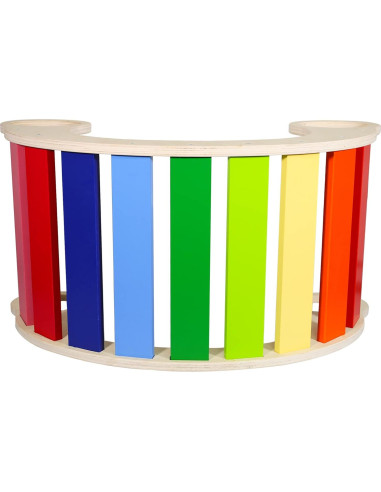 Balancín de Madera Arcoíris Waldorf - Juguete Creativo 73.9x39.1cm