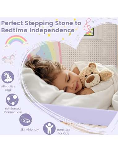 Cama Infantil Twin Baja Costzon Arcoíris Púrpura 204x107 cm