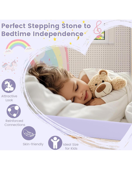 Cama Infantil Twin Baja Costzon Arcoíris Púrpura 204x107 cm