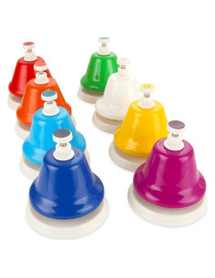Campanas Musicales MUXHEL 8 Piezas Diatónicas Arcoíris