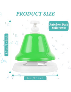 Campanas Musicales MUXHEL 8 Piezas Diatónicas Arcoíris 2
