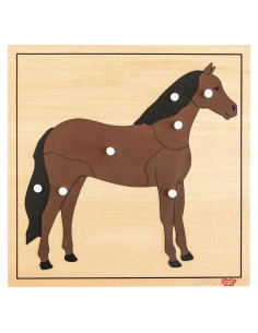 Rompecabezas Montessori de Madera Kinder Park Caballo 24x24cm