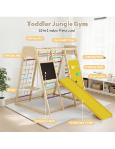 Gimnasio Interior 10 en 1 TODEFULL para Niños Arcoíris 2