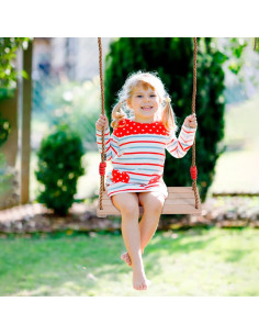 Asiento de columpio de madera LZ.MZXU para niños 40.64x15.24cm 2