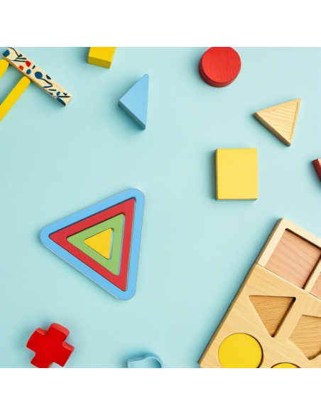 Rompecabezas de Clasificación de Formas de Madera Montessori 30x30cm