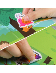 Libro de Pegatinas Reutilizables Jelly para Niños 2-4 Años - Vehículos 2