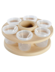 Almacenamiento de Arte Giratorio Kaplan | Caddy con 6 Tazas Removibles