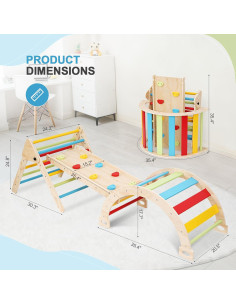 Conjunto de Escalada Pikler 7 en 1 PAPAPROUD para Niños 2