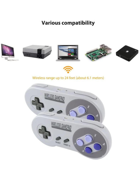 Controlador Inalámbrico Gxcdizx para Mini SNES/NES USB