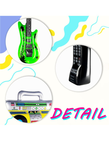 Juego de Juguetes Inflables 12 Piezas Rock Star Pynqdfu