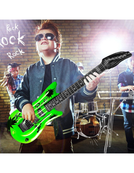 Juego de Juguetes Inflables 12 Piezas Rock Star Pynqdfu