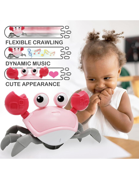 Juguete Cangrejo Pbooo para Bebés 3-6 Meses con Música