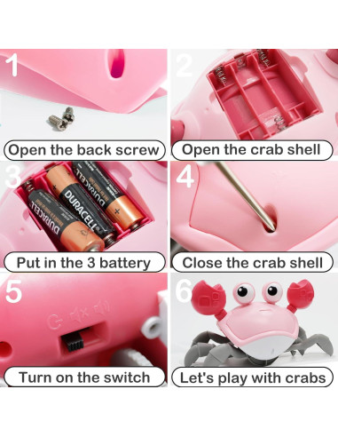 Juguete Cangrejo Pbooo para Bebés 3-6 Meses con Música