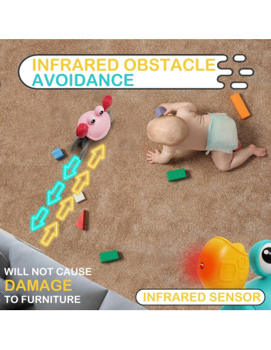 Juguete Cangrejo Pbooo para Bebés 3-6 Meses con Música