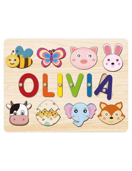 Rompecabezas de Nombre Personalizado SCZQOVR 28x22 cm