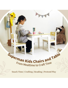 Conjunto Mesa y Sillas de Madera Damoch para Niños - Montessori 2