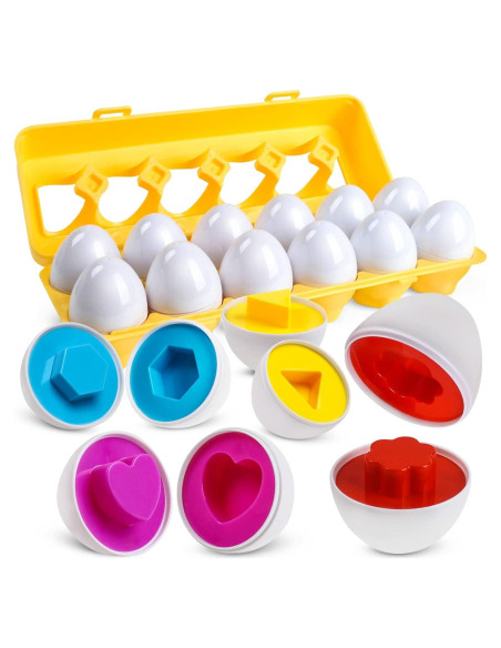 Rompecabezas Sensorial de Huevos Montessori WANTKA K004 - 12 Piezas