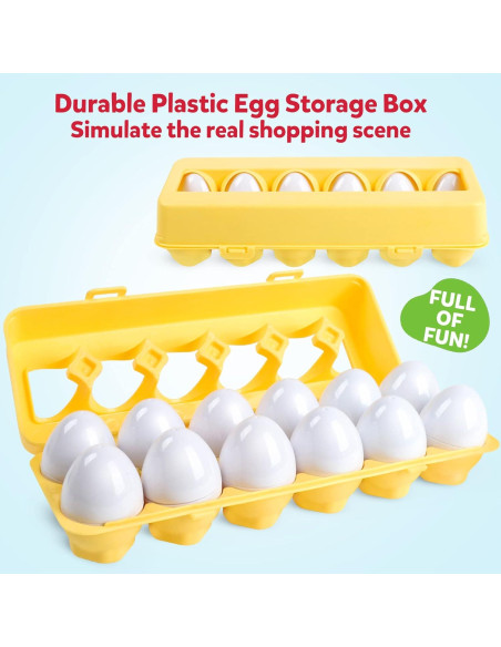 Rompecabezas Sensorial de Huevos Montessori WANTKA K004 - 12 Piezas