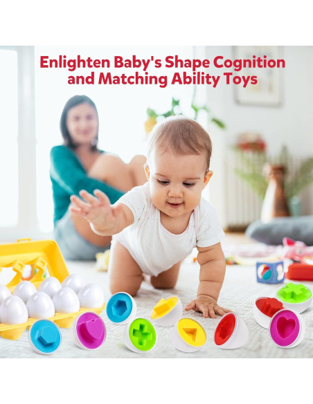 Rompecabezas Sensorial de Huevos Montessori WANTKA K004 - 12 Piezas