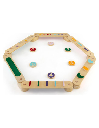 Viga de Equilibrio Montessori Costzon Doble Lado 12 Piezas
