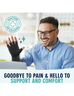 Guantes de Compresión de Cobre Dr. Frederick - Alivio Artritis Grande 2