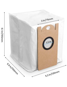 6 Bolsas de Polvo Reemplazo Fangool para Aspiradora Amarey A90+ 2