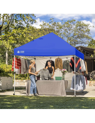 Carpa Plegable CROWN SHADES 3x3m Azul con Kit Comercial