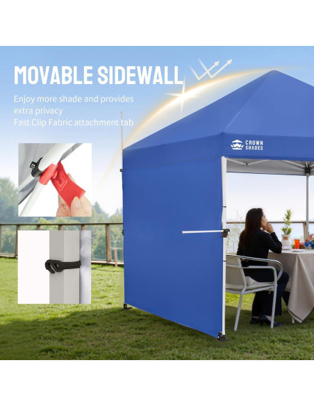 Carpa Plegable CROWN SHADES 3x3m Azul con Kit Comercial
