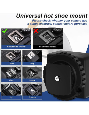 Adaptador de Zapata Caliente Medalight JJC01 con Puerto PC