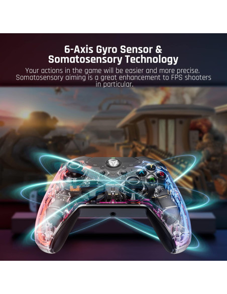 Controlador BIGBIG WON Rainbow S con Cable para Switch