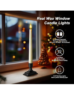 Velas LED Homemory para Ventanas con Control Remoto 6 Pcs 2