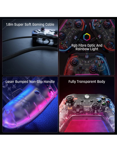 Controlador BIGBIG WON Rainbow S con Cable para Switch