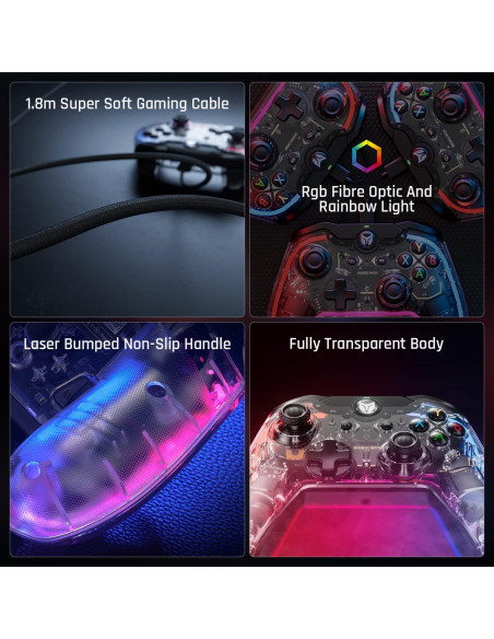 Controlador BIGBIG WON Rainbow S con Cable para Switch