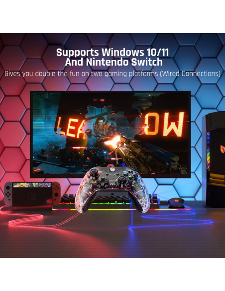 Controlador BIGBIG WON Rainbow S con Cable para Switch