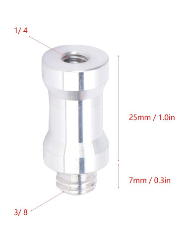 Adaptador de Tornillo Fydun 1/4 a 3/8 Pulgadas para Trípode