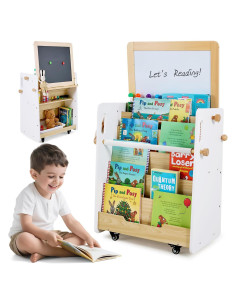 Estantería Montessori 5 Niveles Takeeyce Verde con Caballete