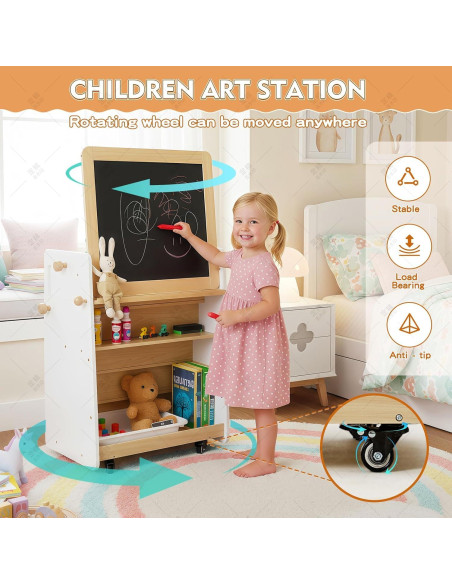 Estantería Montessori 5 Niveles Takeeyce Verde con Caballete